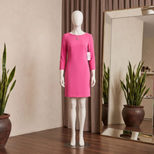 Vestido Midi Sofía – Fucsia Vibrante